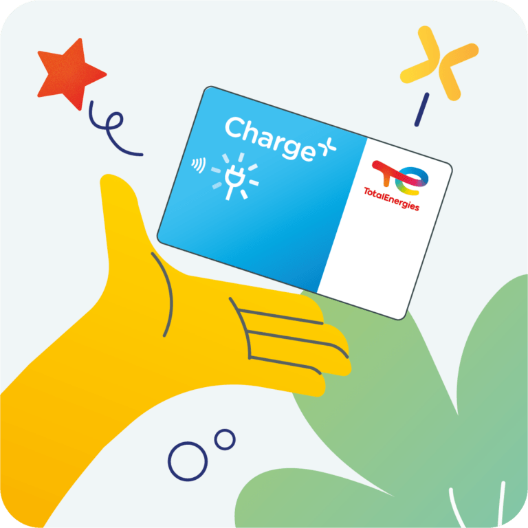 Une illustration qui met en avant la carte Charge+ de TotalEnergies