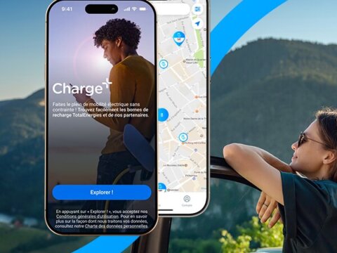 Visuel qui met en avant une application pour la carte Charge+