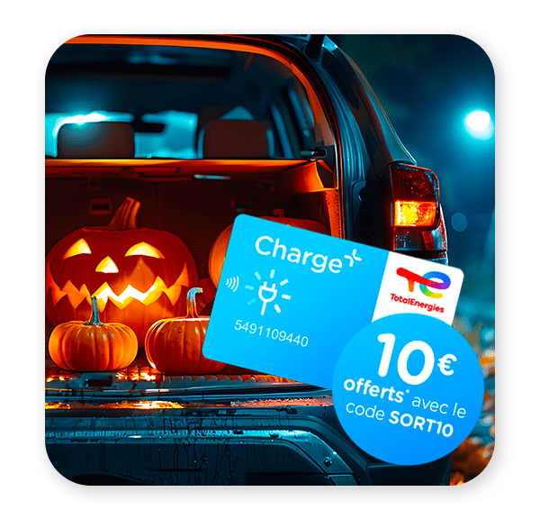 Pour Halloween avec Charge+, 10€ offerts sur l'achat de la carte de recharge