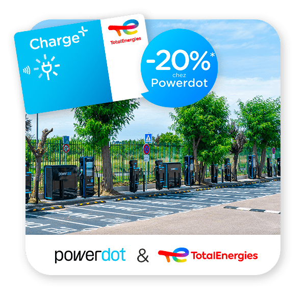 Carte Charge+ remise recharge Powerdot